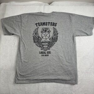VTG Alore Union Teamsters Local 995 Las Vegas Grey Short Sleeve Shirt Men's XL